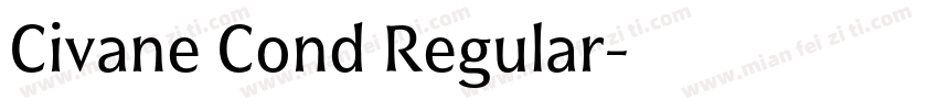 Civane Cond Regular字体转换